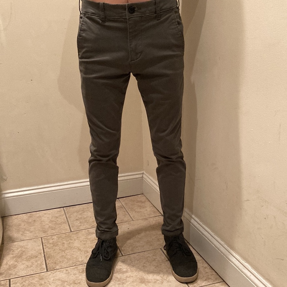 Extreme skinny chinos in charcoal